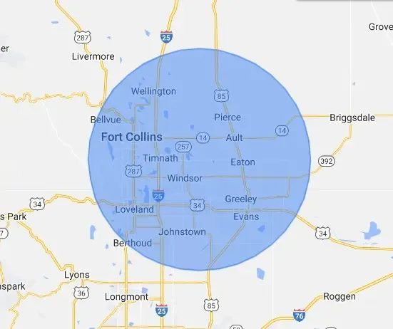 Skyline Roll-Off service area map